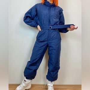 Vintage 80s ski suit onesie snow suit